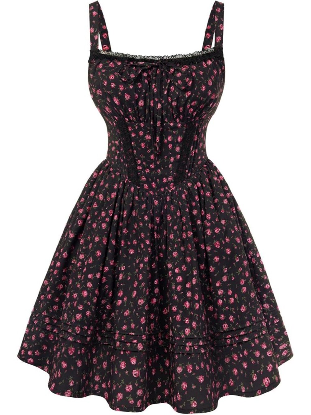 Summer Mini Dresses for Women 2026 Floral Corset Sundress